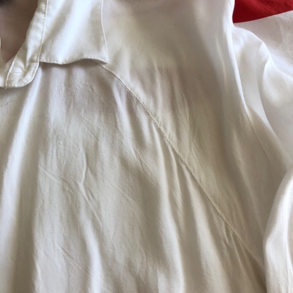 FRANK & OAK light blouse button down shirt off-white - Picture 6 of 11